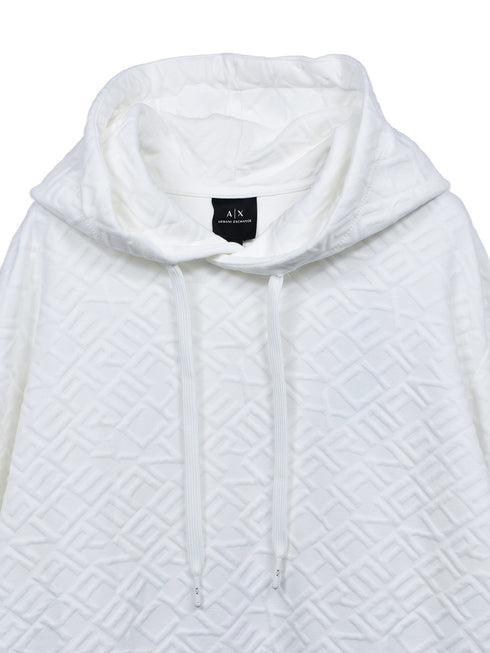 【ARMANI EXCHANGE】AX オールオーバージャカードロゴ プルパーカー